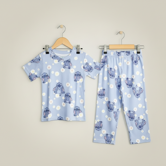 Half Sleeve PJ - Daisy Stitch