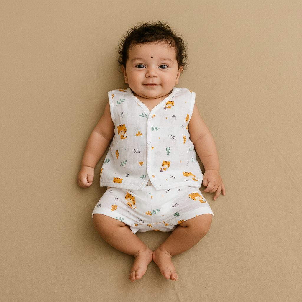 Muslin Jabla & Shorts - Tiger