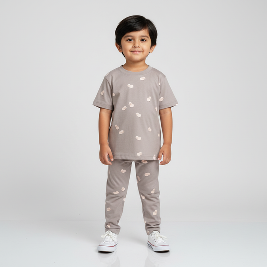 Half Sleeve PJ - Cloudy Sheep