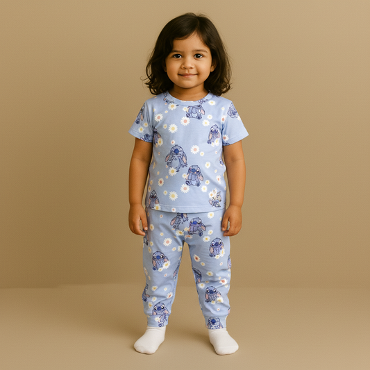 Half Sleeve PJ - Daisy Stitch