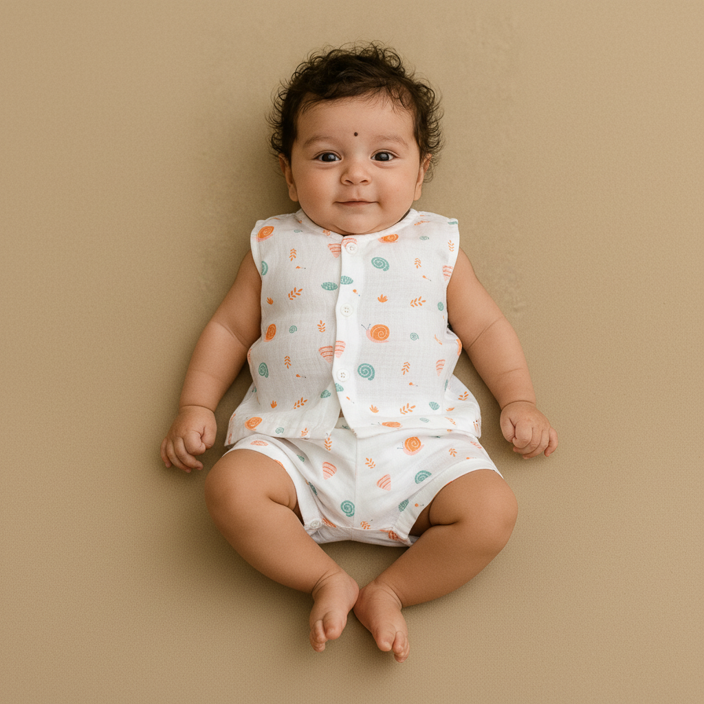 Muslin Jabla & Shorts - Snail